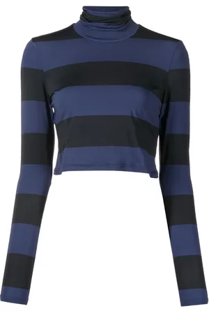 Cynthia Rowley Gestreiftes Rollkragenoberteil