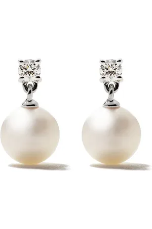 Tasaki 18kt Weißgoldohrringe mit Akoya-Perle