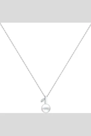 Tasaki 18kt Kugel Weißgoldhalskette mit Diamant