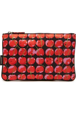 La DoubleJ Clutch mit Kirschen-Print