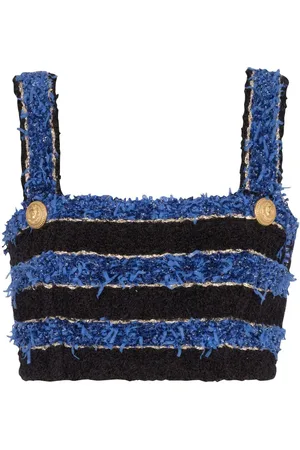 Balmain Cropped-Top aus Tweed