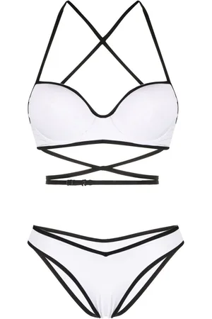 Noire Swimwear Balconette-Bikini mit überkreuzten Trägern