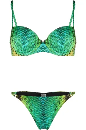 Noire Swimwear Bikini mit Schlangenleder-Print