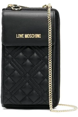 Moschino Gestepptes Portemonnaie mit Kettenriemen
