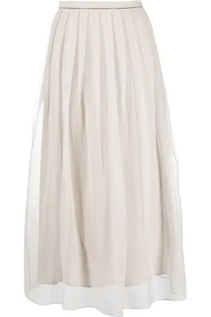 Brunello Cucinelli Semi-transparenter Maxirock