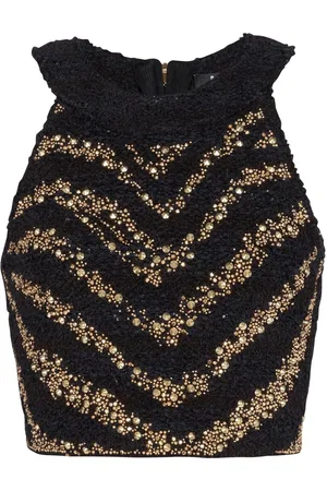 Balmain Strickoberteil mit Pailletten