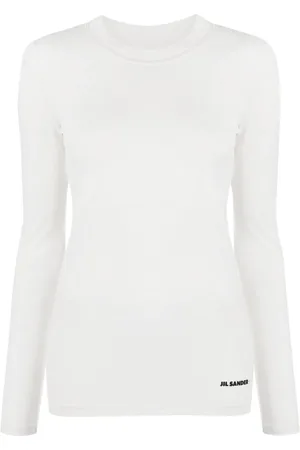 Jil Sander Langarmshirt mit Logo-Print