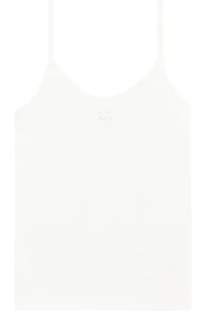 Courrèges Geripptes Tanktop