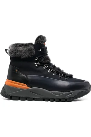 santoni Schnürstiefel mit Shearling-Futter