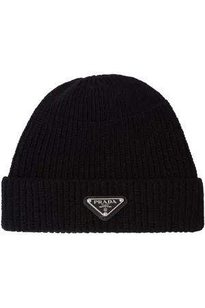 Prada Beanie aus Kaschmir mit Logo