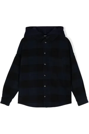 Palm Angels Karierte Hemdjacke mit Kapuze