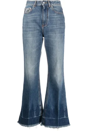 Stella McCartney Cropped-Jeans mit ausgefransten Kanten