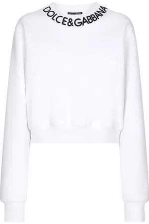 Dolce & Gabbana Cropped-Sweatshirt mit Logo-Stickerei