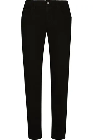 Dolce & Gabbana Slim-Fit-Jeans mit Logo-Applikation