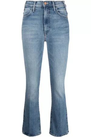 Mother Damen Cropped Jeans - Cropped-Jeans mit hohem Bund