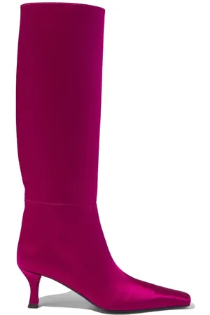 Proenza Schouler Kniehohe Trap Stiefel aus Satin