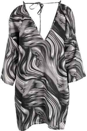 Karl Lagerfeld Mini-Kaftankleid mit Wirbel-Print