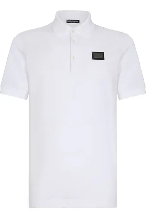 Dolce & Gabbana Pikee-Poloshirt mit Logo-Schild