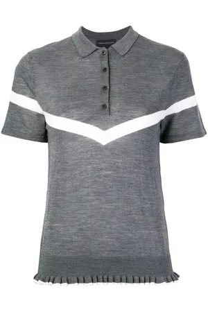 Cashmere In Love Strick-Poloshirt mit Rüschensaum