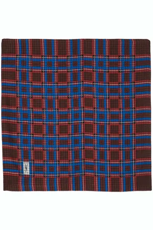 Saint Laurent Karierter Seidenschal