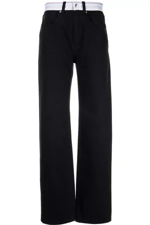 Alexander Wang Damen Straight Jeans - Jeans mit Logo-Bund