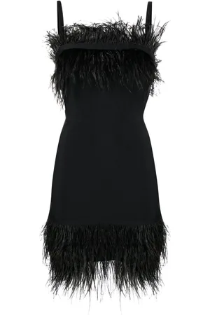 Staud Minikleid mit Federbesatz