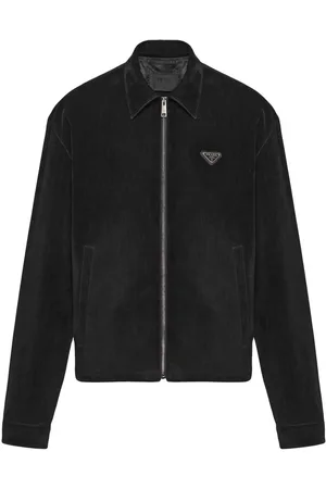 Prada Samtjacke mit Triangel-Logo