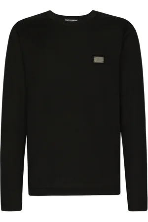 Dolce & Gabbana Langarmshirt mit Logo-Schild