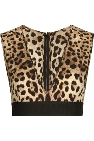 Dolce & Gabbana Cropped-Top mit Leoparden-Print