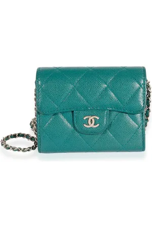 CHANEL Gestepptes Portemonnaie mit Kettenriemen