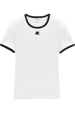 Courrèges T-Shirt mit Kontrastdetails
