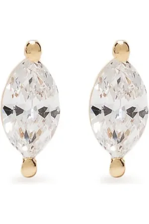 EF Collection 14kt Star Gelbgoldohrstecker mit einem Diamanten