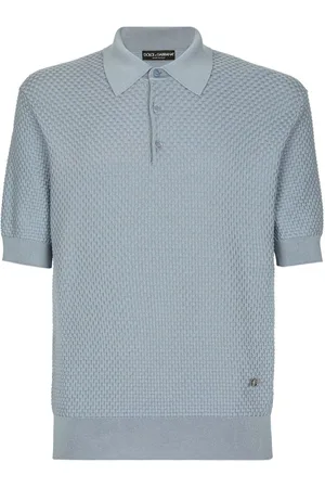 Dolce & Gabbana Poloshirt mit Waffelstrick-Muster