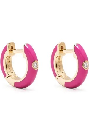 EF Collection 14kt Gelbgoldcreolen mit Diamant
