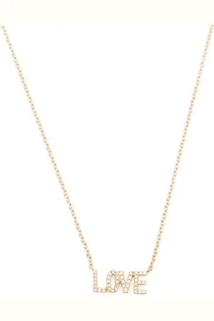 EF Collection 14kt Gelbgoldhalskette mit Diamanten