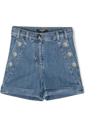 Balmain Jeans-Shorts mit Zierknöpfen