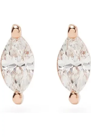 EF Collection 14kt Rotgoldohrstecker mit Diamant im Marquise-Schliff
