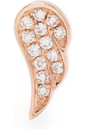 EF Collection 14kt Angel Wing Rotgoldohrstecker mit Diamanten