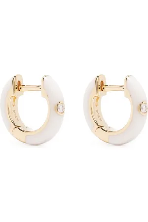 EF Collection 14kt Gelbgoldcreole mit Diamant