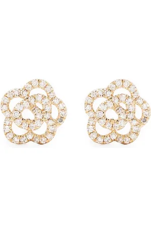 EF Collection 14kt Rose Gelbgoldohrstecker mit Diamanten