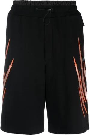 Philipp Plein Joggingshorts mit Kratzer-Print