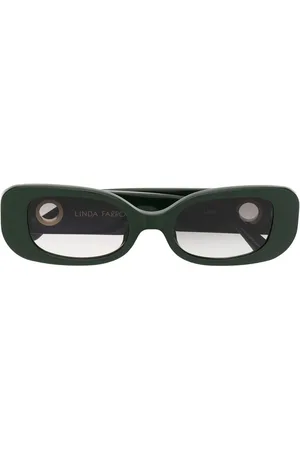 Linda Farrow Ovale Sonnenbrille mit Glitter-Effekt