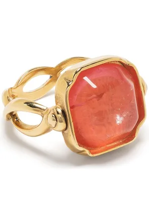 Goossens Eckiger Ring mit Cabochons