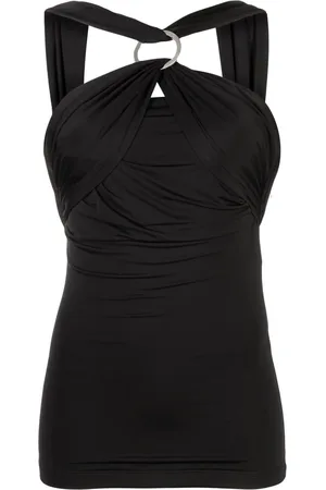 The Attico Neckholder-Kleid mit Rüschen