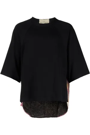 BY WALID T-Shirt mit Blumenstickerei