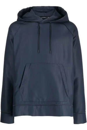 Emporio Armani Strukturierter Hoodie mit Kordelzug