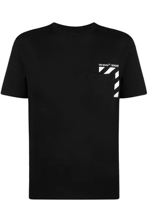OFF-WHITE Herren Shirts - T-Shirt mit diagonalen Streifen