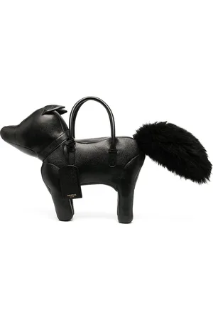 Thom Browne FOX BAG IN PEBBLE GRAIN LEATHER