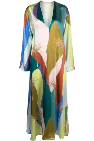 RAQUEL DINIZ Maxikleid aus Seide mit Print