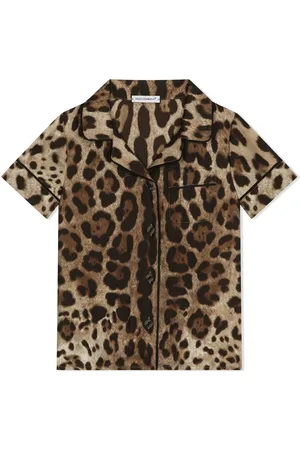 Dolce & Gabbana Seidenhemd mit Leoparden-Print